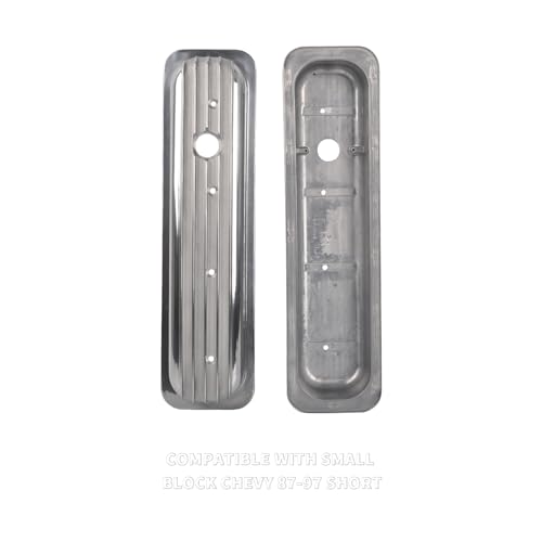 Valve Covers Short Polished Finned Center Bolt - color: Polish, size: SBC 87-97