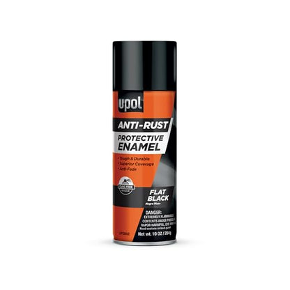 U-POL Anti Rust Protective Enamel Spray, Flat Black Spray - color: Flat Black