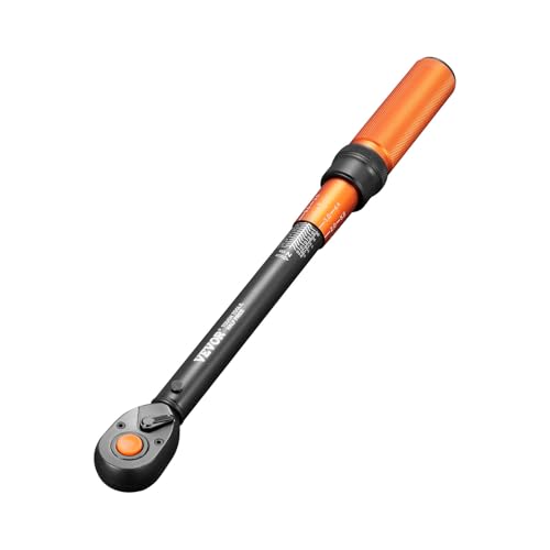 VEVOR Torque Wrench, 1/2-inch Drive Click Torque Wrench, 14.8-162.4 lbf-ft / 20-220 N.m, Dual Scale Readings, ±3% High Precision, with Extension Bar, Adapter and Storage Case, for Automotive Repair - size: 1/2" 3 PCS