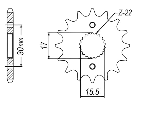 420 Motorcycle Drive Sprocket and Chain Kit compatible with Honda XR70 1997-2003