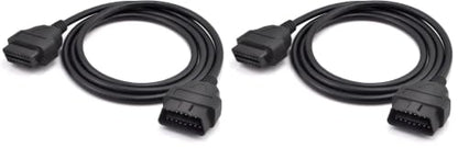 iKKEGOL 5ft 150cm 1.5M OBD-II OBD2 16 Pin Auto Car Male to Female Extension Cable Diagnostic Extender Cord Adapter (Pack of 2) - size: OBD (Pack of 2)
