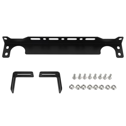 EVIL ENERGY Oil Cooler Mounting Bracket Kit Universal 340mm/13.4 inch Aluminum Alloy Black(Only Fit for Japanese-Style Oil Cooler) - size: 340mm