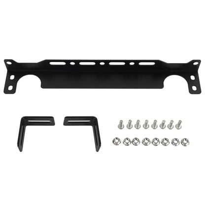 EVIL ENERGY Oil Cooler Mounting Bracket Kit Universal 340mm/13.4 inch Aluminum Alloy Black(Only Fit for Japanese-Style Oil Cooler) - size: 340mm