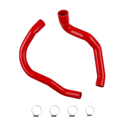 Silicone Radiator Hose Kit For 1991-2001 92 93 94 95 96 97 98 99 00 Jeep Cherokee XJ 6CYL 4.0L (red) - color: Red