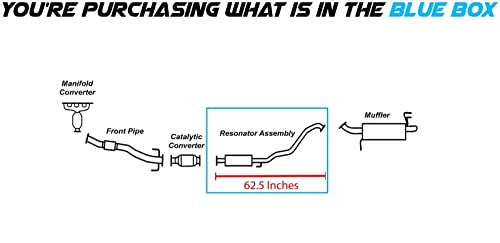 Northeastern Exhaust | Stainless Steel Exhaust Resonator Assembly Compatible for Kia Soul 2010-2011 2.0L | Free Gaskets and Clamp Included | Automotive Replacement Part