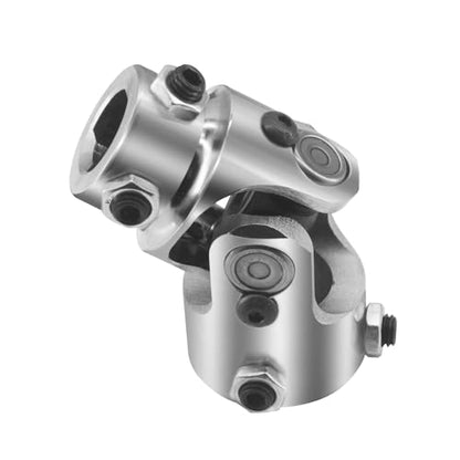 1" DD X 3/4" DD Chrome Steering Universal Joint Single U Joint Shaft,Total Length: 83mm (3-1/4")