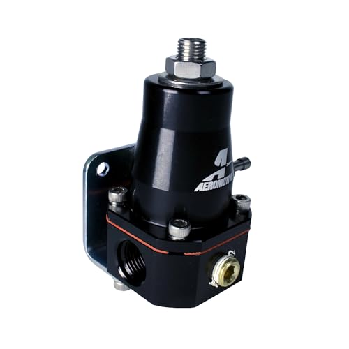 Aeromotive 13136 EFI Fuel Pressure Regulator, Adjustable, 40-75 PSI, 2x -6 Inlet and -6 Return, Black Anodized