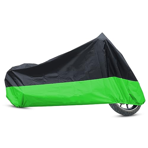 uxcell XL 190T Dust Protector Scooter Motorcycle Cover 96inch for BMW - color: Black Green, size: X-Large