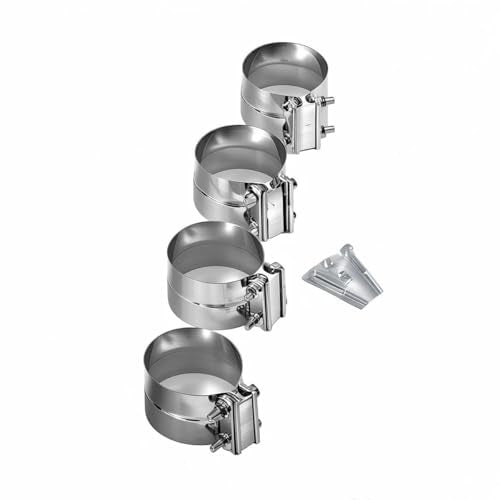 Stainless Steel Exhaust Pipe Kit for 2011-2019 F250/F350/F450 6.7L 4" Powerstroke Diesel - size: for 2011-2019 F250/F350/F450