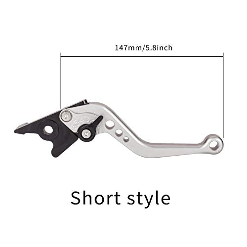 Hopider Short Brake Clutch Levers Compatible with GROM MSX125 2014-2026 - color: Titanium