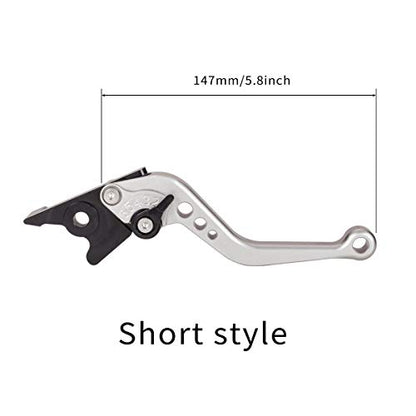 Hopider Short Brake Clutch Levers Compatible with GROM MSX125 2014-2026 - color: Titanium