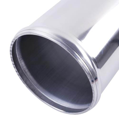 Aluminum Pipe Tube Intercooler Hose OD63mm(2.5"), 6061 Aluminu Air Intake Tube, Length 11.8" (300mm), Thickness 2mm Silver Aluminum Alloy Exhaust Pipe - size: OD63(2.5"), style: Straight