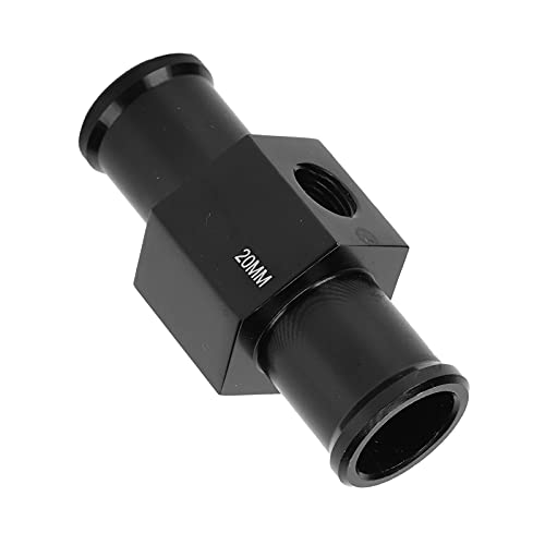 Fdit Motorcycle Water Temp Adapter, Universal Aluminum Coolant Hose Sensor Mount for Motorcycles CNC Anodized Secure Install with 2 Clamps 20mm 1 Pc - size: A (20mm)