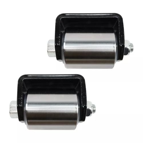 2 Pack Weld-On Heavy Duty Iron Micro Mini 2" Roller Fit for Trailers with Grease Fitting Steel Trailer Skid Wheel
