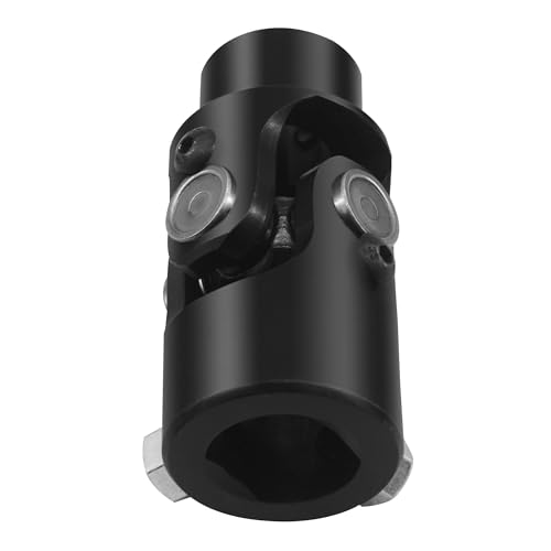 1" DD X 3/4" DD Black Steering Universal Joint Single U Joint Shaft,Total Length: 83mm (3-1/4")