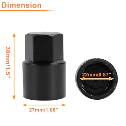 B Wheel Lock Lug Nut for Toyota for Lexus Anti-Theft Wheel Locking Nut Key Socket Removal Tool 1 Pc - size: Socket B