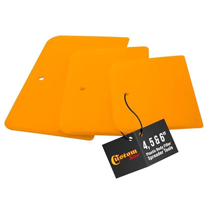 Custom Shop 4, 5, & 6 Inch Plastic Body Filler Spreader Tools