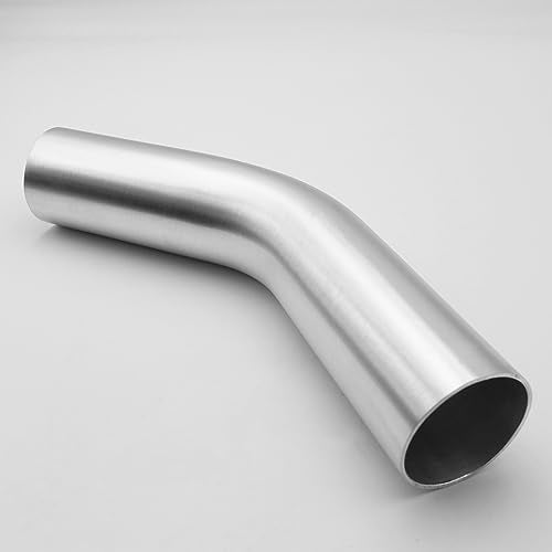 AC PERFORMANCE 2.25" 45° Degree Aluminum Elbow Intercooler Air Intake Tube - color: Silver 45, size: 2.25" (57mm)
