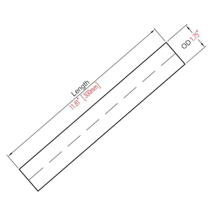 1.75 Inch 45mm OD Aluminum Intercooler Pipe Piping Air Intake Tube Straight 11.8" 300mm Long, Brushed Finish - color: Straight - 1PC, size: OD: 1.75" (45mm)