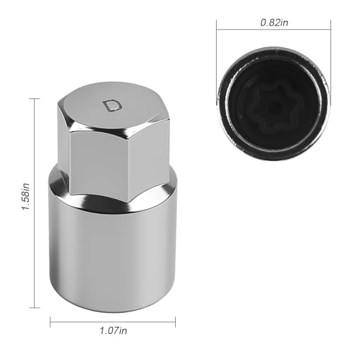 Car D-Wheel Locking Nut Key, Anti-Theft Vehicle Wheel Lug Removal Tool, Automotive Tire Lock Screw Socket Adapter, Compatible with Cool-Roadze, S-enna, S-peedmaster