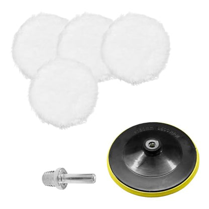 7 Inch Microfiber Car Polishing Pads, Small Automotive Buffing Wheel with M14 Drill Adapter, Vehicle Buffer Polisher Pad for Drill Buffer Attachment (7IN) - size: 7IN
