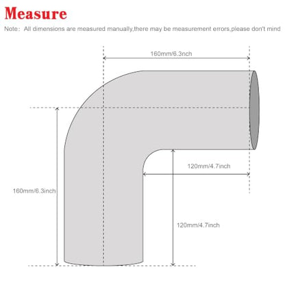 90 Degree Elbow Coupler Silicone Hose 4-Ply ID 3-inch(76mm) - size: 3 Inch