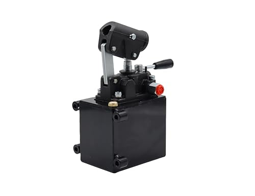 Spare Parts Holland - Double Acting Hydraulic Piston Hand Pump with Release Knob, Hand Operated Hydraulic Pump 3/8" NPTF Ports (2.7 CID 1 Qrt Tank (0.27 Gal) - style: 2.7 CID 1 Lt. tank (0.27 Gal)