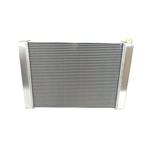 JSD 2 Row Single Pass Overall 28" x19" x3" Aluminum Racing Radiator Compatible with Ford Mopar - size: 28" x19" x3"