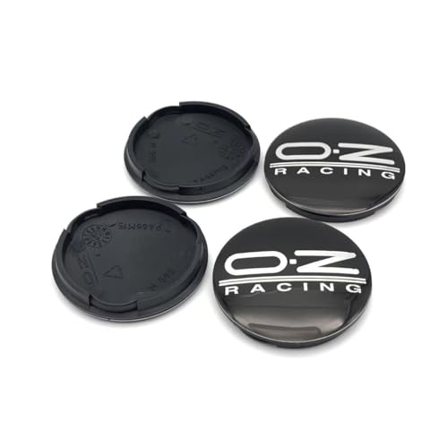 OZ M595 Wheel Center Cap 2.44 ″ (62MM) Outer Diameter, 2.28 '' (58mm) Inner Diameter Wheel Center Hub Cover Car Accessories for Rim(Set of 4) (Black Silver) - color: Black Silver
