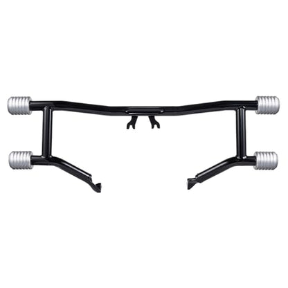 Advanblack Protek Two Step Highway Peg Crash Bar with CNC Slider Fit for 2014-2025 Harley Touring Road Glide Street Glide Electra Glide – Engine Guard Performance Upgrade (Silver CNC) - color: Silver CNC
