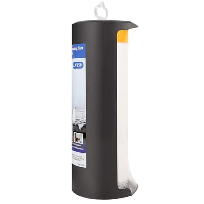 Voomey Pre-Taped Masking Film with Dispenser, Painters Tape with Plastic Attached, Automotive Painters Tape and Drape for Appliances, Furniture, Wood Surfaces & DIY Projects - 8ft x 49ft - size: 2400mm*15m, style: Dispenser System
