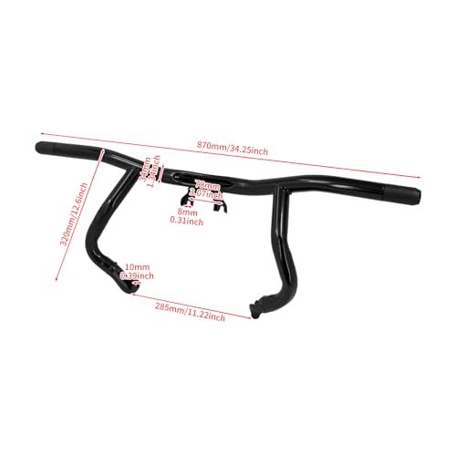 Engine Guard Flat Out Crash Bar for Harley Touring Street Glide Road Glide Road King Electra Glide CVO Ultra Limited Black 2014-2025 - color: Black