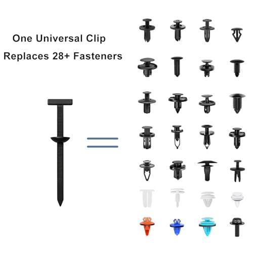 150Pack Nylon Universal Cable Tie Buckle, Zipper Clips for Cars, T Style Zip Ties Button Fixion Tools, Automotive Plastic Rivet Push Pin, Auto Body Parts Trim, Bumper Retainer Fender Liner Door Panel