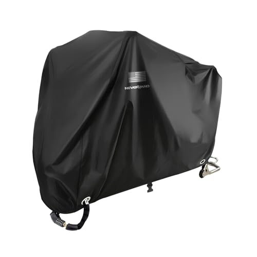 NEVERLAND Motorcycle Cover Waterproof Outdoor All Weather Protection Black - color: black, size: XL ( 96.5*41*50 inches )