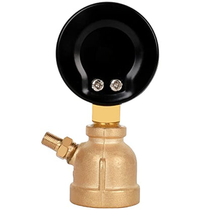 Uharbour 100psi Brass Gas Line Pressure Tester, 3/4" FNPT - size: 100Psi Brass gas pressure tester