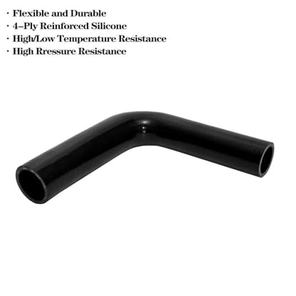 ID 1"-1.5" 90 Degree Reducer Silicone Elbow Coupler 7" Leg Length - size: ID: 1" to 1.5" (25mm to 38mm)