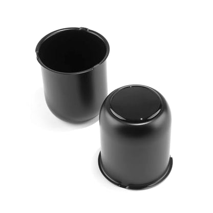 2Pcs 3.19" Stainless Trailer Wheel Center Caps, 3.62" H Matte Black - color: Matte Black, size: 3.19" Hub 3.62"H