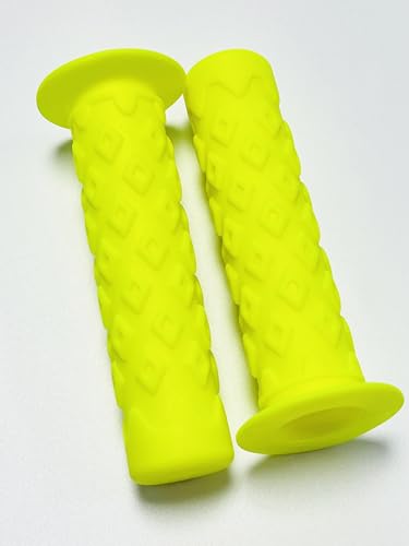 Bike Grips Bicycle Handlebar End Grips Replacement Handle Bar Grips Non-Slip Soft Rubber Protector for Mountain Bike Tricycle Wheel Chair - color: YELLOW