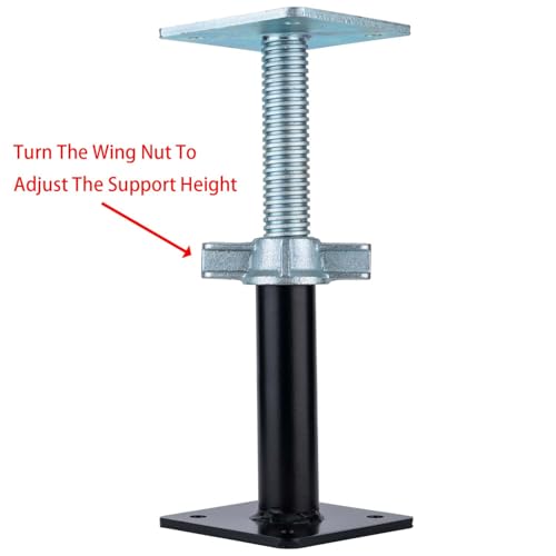 Adjustable Support Jack Lightweight Steel Bracing and Jack Posts - 9.5" - 15.5" Adjustment Range Adjustable Jack for Temporary Support Suitable for Small Space, Underpasses, Attics, Decks - size: 9.5-15.5
