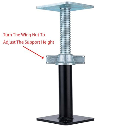 Adjustable Support Jack Lightweight Steel Bracing and Jack Posts - 9.5" - 15.5" Adjustment Range Adjustable Jack for Temporary Support Suitable for Small Space, Underpasses, Attics, Decks - size: 9.5-15.5