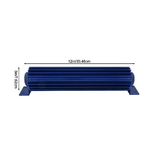 12in Dual Channel Cooler Aluminum Finned Anodize Dual Pass Heat Sink Universal Trans Cooler Fit for Car Truck (Blue) - color: Blue