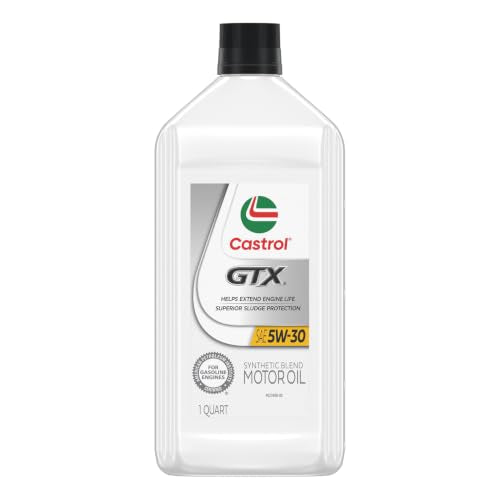 Castrol GTX 5W-30 Synthetic Blend Motor Oil, 1 Quart, Pack of 6 - size: 1 Quart, Pack of 6
