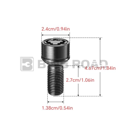 Lockable Wheel Bolt Rim Locks Compatible with Mercedes-Benz C300 E400 CLA250 CLS400 GLA250 SL450 SLC300 (Replaces 0019901607 A0019901607) - color: Short Screw