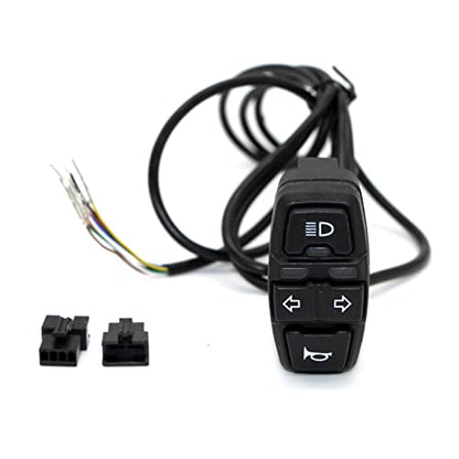 Motorcycle Head Light Turn Switch, Motorcycle Headlights Horn Turn ON/Off Control Switches for Scooter Electric Bike,3-in-1 Light Horn Turn Switch Signal Button Set