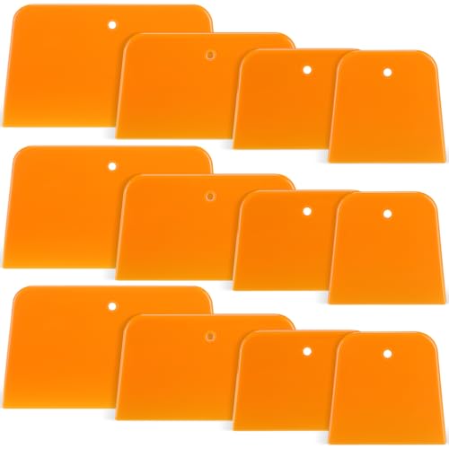 Frienda 12 Pcs Body Filler Spreaders Plastic Auto Putty, 4 Sizes - size: 4 Sizes