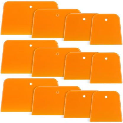 Frienda 12 Pcs Body Filler Spreaders Plastic Auto Putty, 4 Sizes - size: 4 Sizes