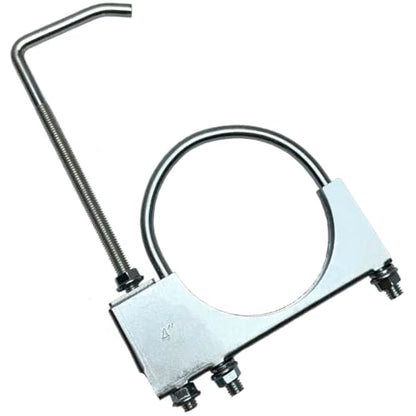 4" Exhaust Clamp With Hanger One-Piece Muffler Hanger, Pack of 1 - size: 4"-1 PACK（One-Piece)