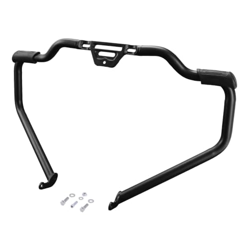TCT-MOTORPARTS Mustache Engine Guard Crash Bar Fit for Softail 2018-2025 - color: Mustache Crash Bar-Black, size: For 2018-2025 Softail models