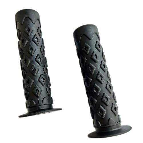 Bike Grips Bicycle Handlebar End Grips Replacement Handle Bar Grips Non-Slip Soft Rubber Protector for Mountain Bike Tricycle Wheel Chair - color: BLACK