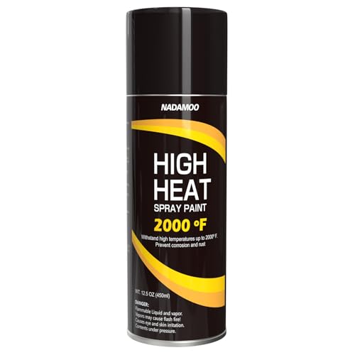 NADAMOO High Heat Spray Paint for Metal, Matte Black High Temp Paint - size: 12.5 Ounce (Pack of 1)